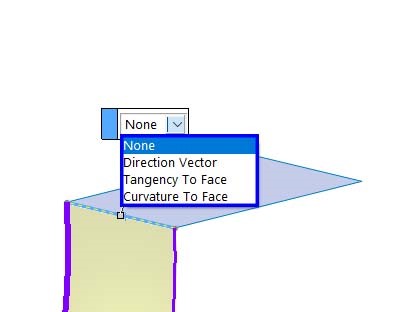 انتخاب حالت اتصال سطح به پروفیل در دستور boundary Surface